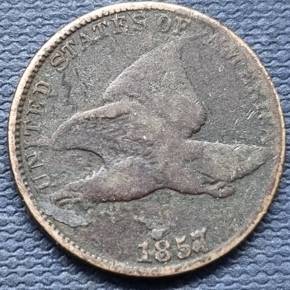 1857 Flying Eagle Cent 1c Circulated Details #76897