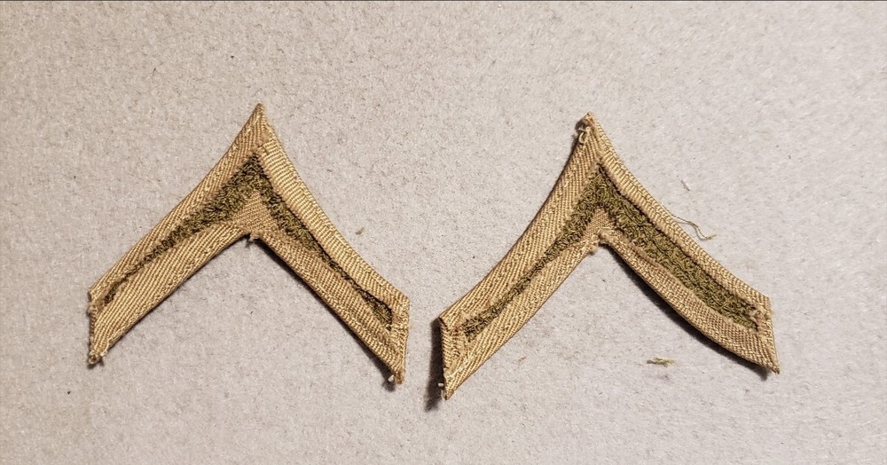 Pair - 1930s Army Private First Class Stripes