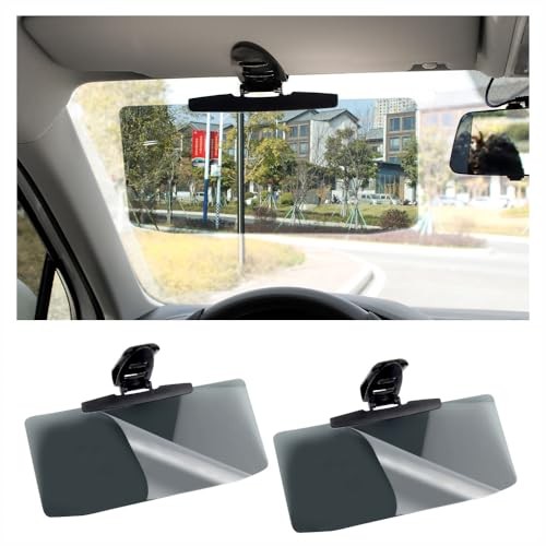 2Pcs Car Visor(Upgraded Version to Block Harmful UV Rays) Adjustable Angle,