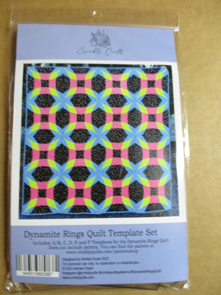 Crinkly Quilts Dynamite Rings Quilt Template Set