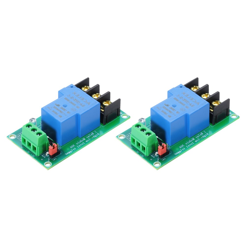 2 Pcs DC 12V 1 Channel Relay Module Board Shield 30A High/Low Level Trigger