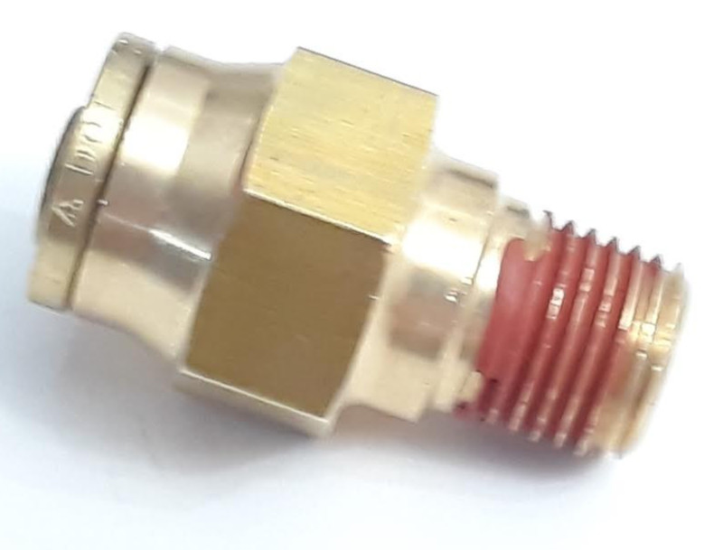 X1 NEW DOT BRASS PUSH TO CONNECT FITTING AIR BRAKE MALE CONNECTOR 1/2T X 1/4 NPT
