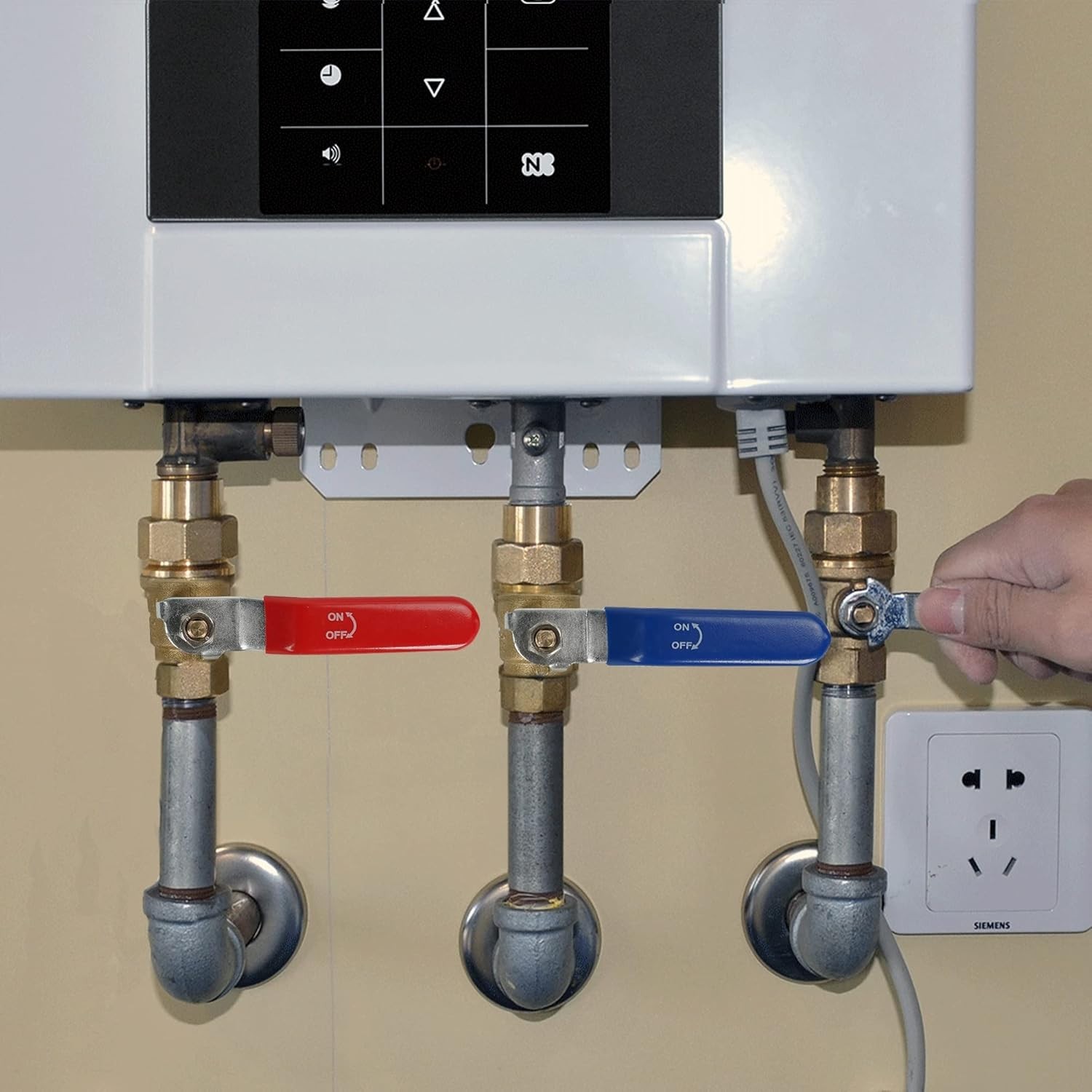 2-Pack 3/4 Inch Pex Brass Shut Off Ball Valve for Hot & Cold Water Systems