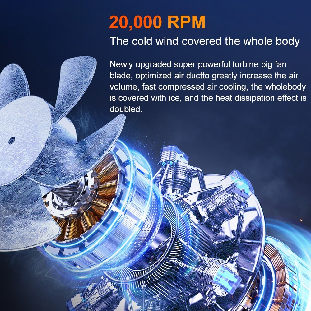 Personal Portable Waist Clip Fan USB Rechargeable Neck Hanging Air Conditioner