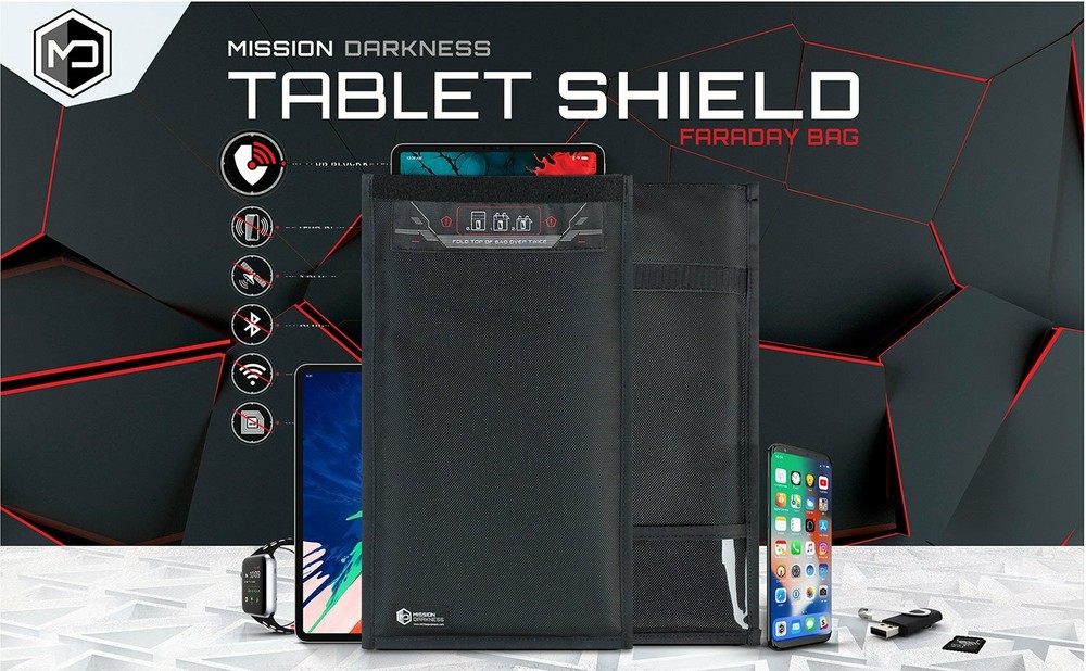 Mission Darkness Medium Non-Window Faraday Bag for Tablets