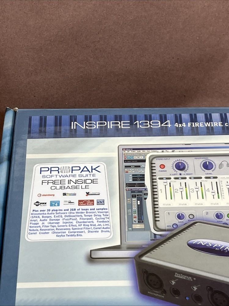 PreSonus Inspire 1394 4x4 Firewire Digital Recording Interface/ COMPLETE NOOB