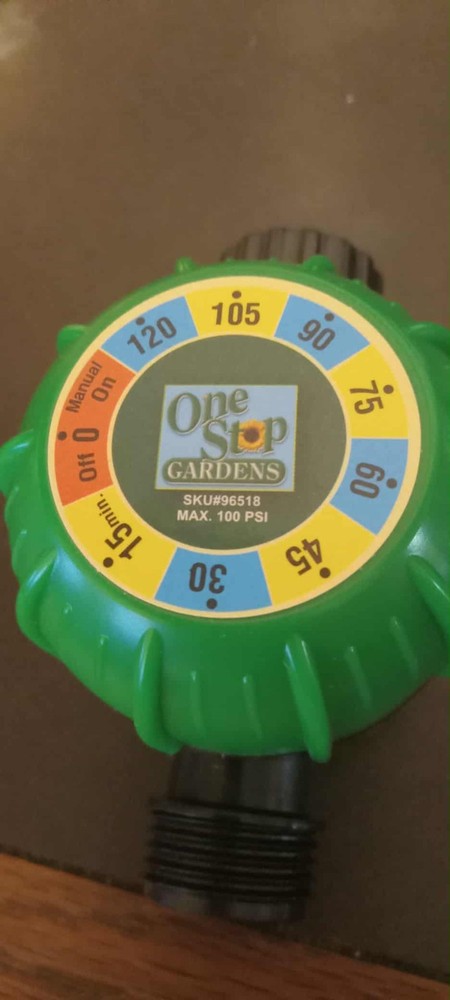 175GPH Inline Hose Water Timer, 15-120 Minute Countdown, One Stop Gardens 96518