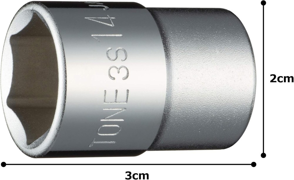 TONE Socket 6-Point 3S-14 3/8" Inch Drive 14mm