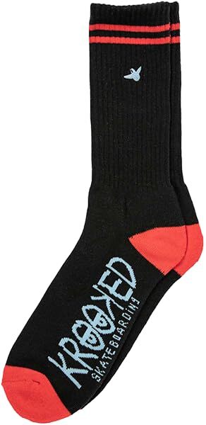 KROOKED OG Bird EMB Crew Sock BLK/RED/BLU