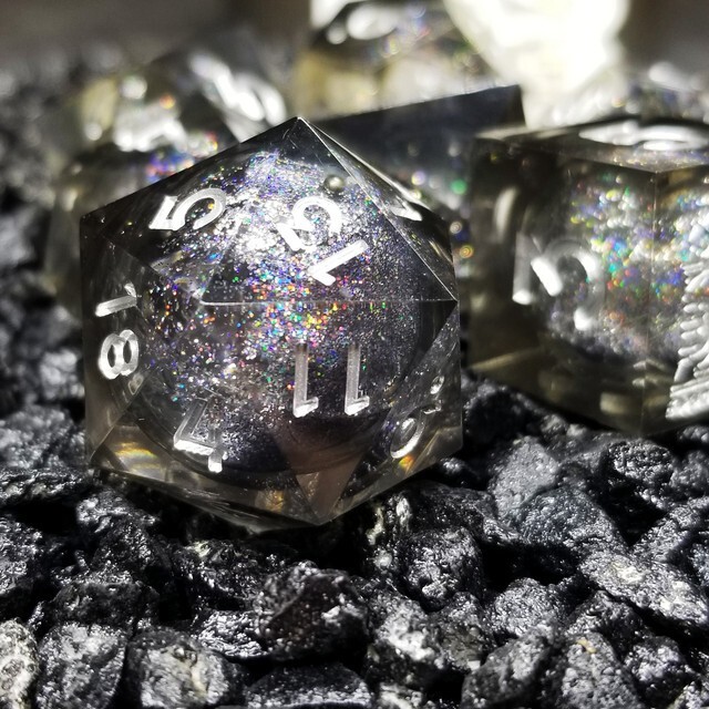 Sage's Spirits - Nocturnal Spirits Liquid Core Sharp Edge Resin Dice Set