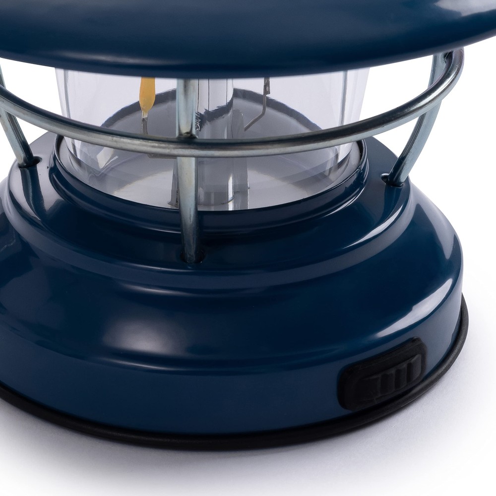 Barebones Edison Mini Lantern - Vintage Adjustable Camping Light (Ocean Blue)