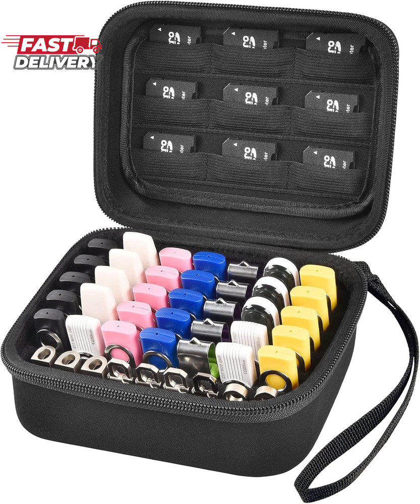 Comecase USB Flash Drive Case, Thumb Drive, Memory Card SD SDXC SDHC Card Holder