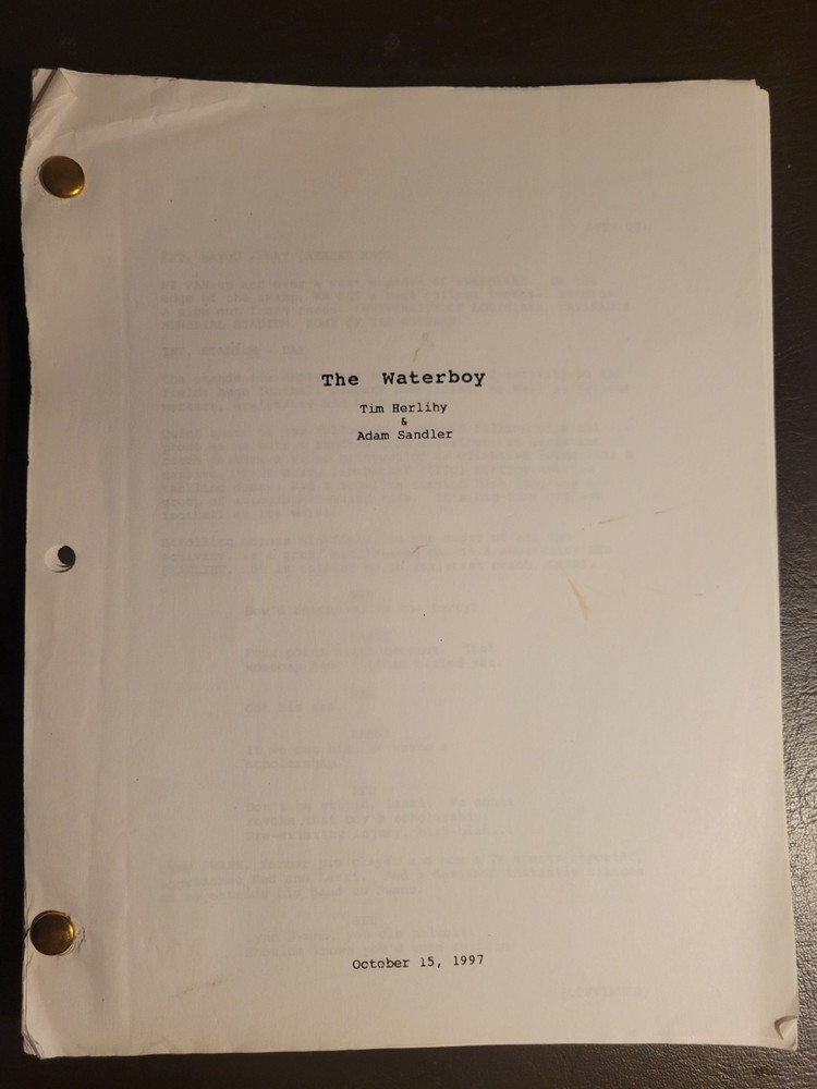 "The Waterboy" Screenplay – October 15, 1997 Development Draft