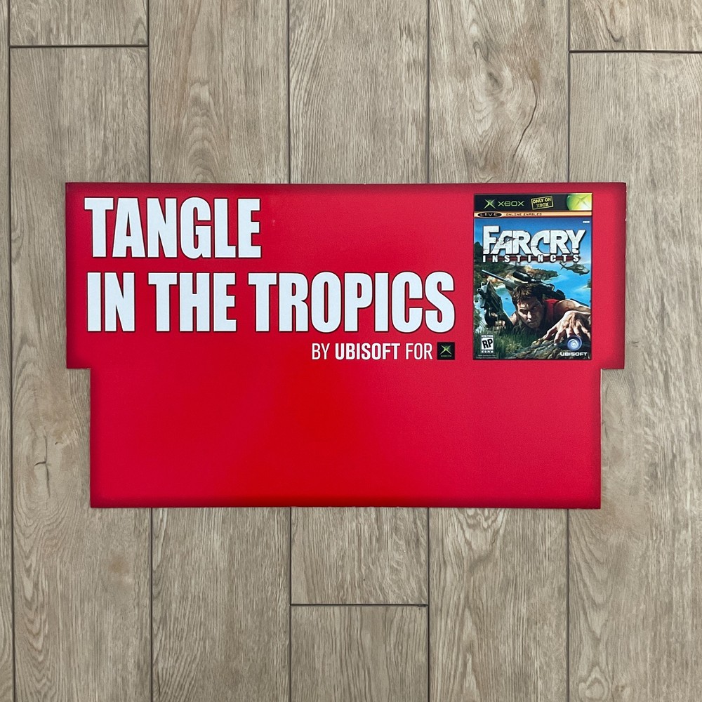 FAR CRY INSTINCTS / KINETIC Double Sided Video Game Store Display Header Sign