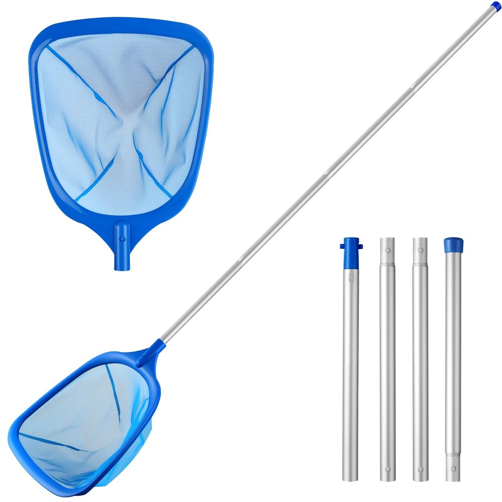 Premium Pool Skimmer Net with Adjustable Poles for Easy Leaf Removal