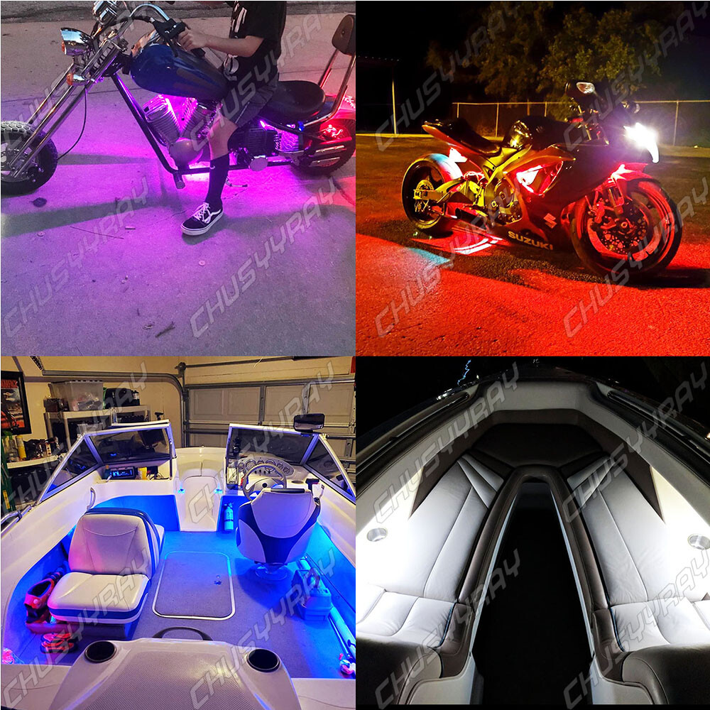 4Pcs RGB PC Case LED Strip Computer Light Bar PC Game Light With remote control