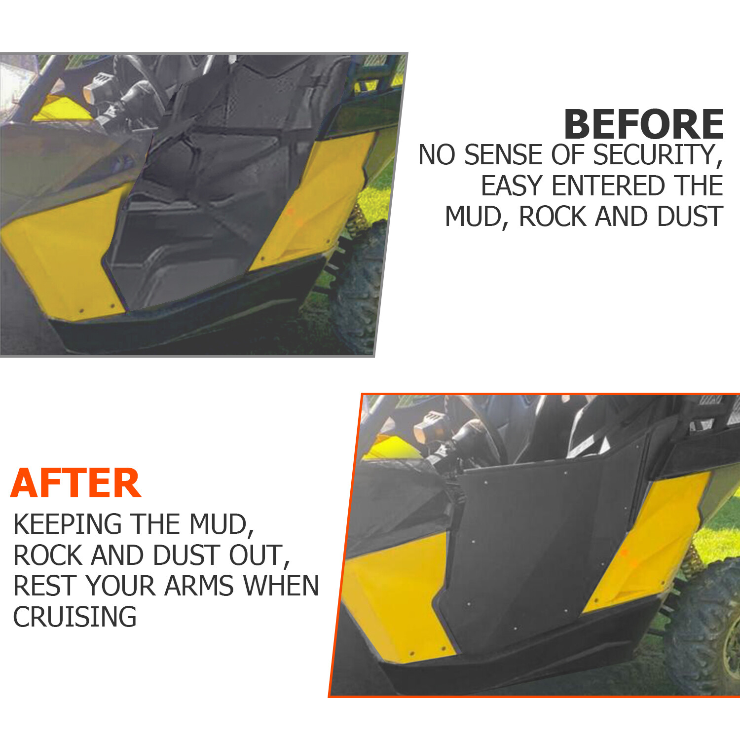 Pair Suicide Door For 2011-2020 CAN-AM Maverick / Commander 800 1000 UTV