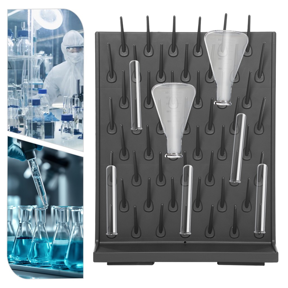 Grey Lab Removable Glassware Drying Rack Bottle Drying Rack PP Draining Rack