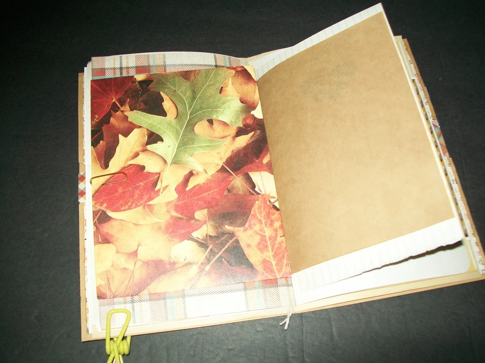 Handmade Fall Junk Journal Gratitude Holiday Blank Journal Fall Planner