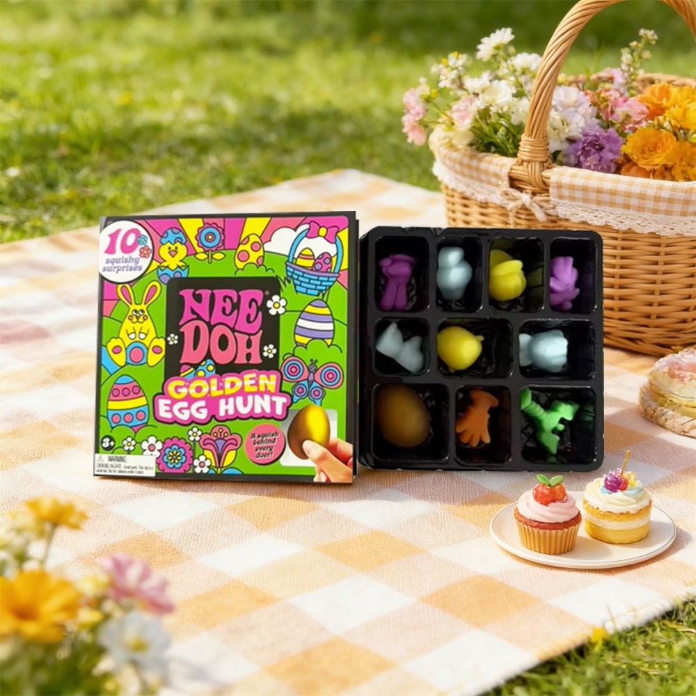 NeeDoh Easter Golden Egg Hunt Mystery 10 Squishy Surprises Collectible Gift SP