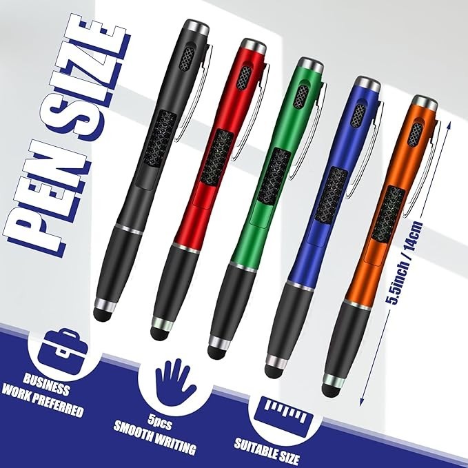 10 Pcs Stylus Pens with Light Tip 3-in-1 Multi-Function Capacitive Pen with L...