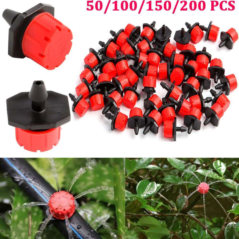 Lot Adjustable Emitter Dripper Micro Drip Irrigation Sprinkler Watering System