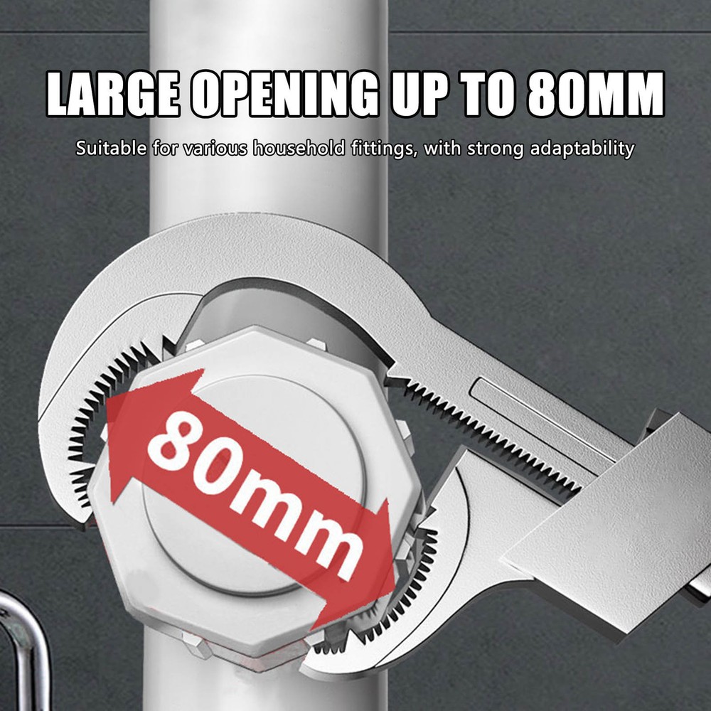 Universal Adjustable Bathroom Wrench Open End Tool Multifunction Repair Spanner