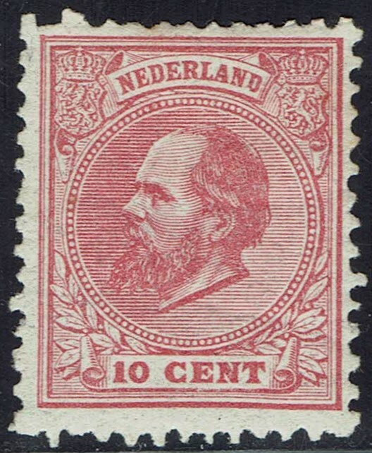 NETHERLANDS 1872 KING 10C PERF 12½ X 12