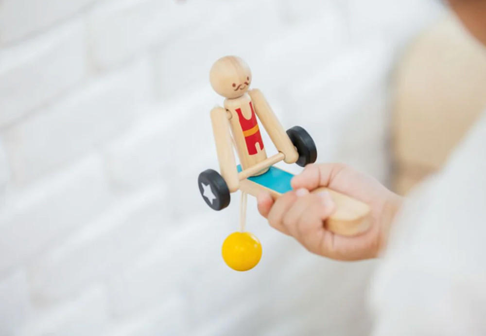Plan Toys Weightlifting Acrobat. Eco-friendly.