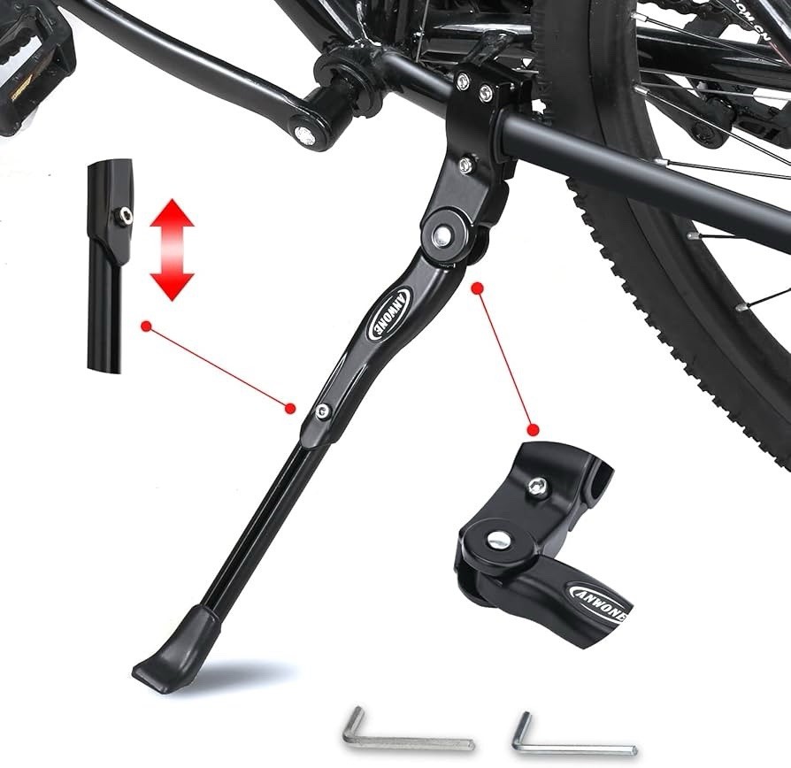 TOPCABIN Bicycle Adjustable Height Aluminium Alloy Bike Bicycle Kickstand