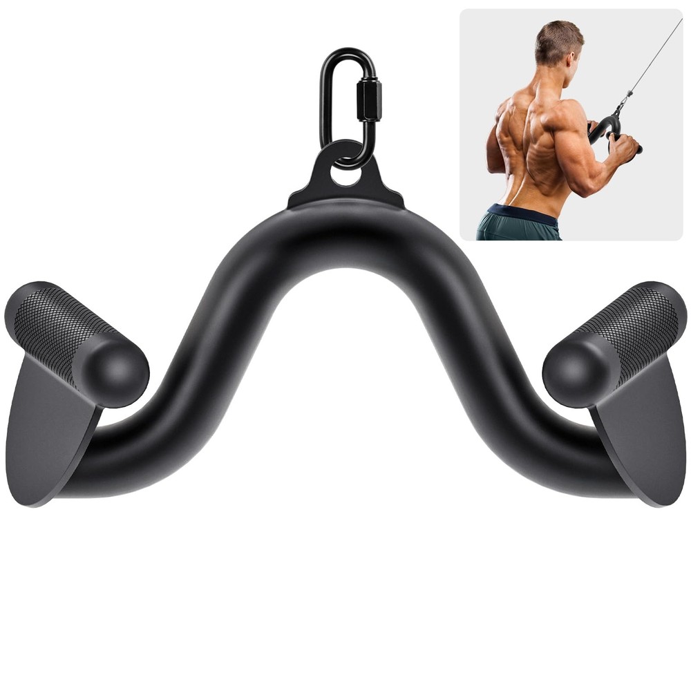12 LAT Pull Down Bars Cable Machine Attachment, Rowing T-bar V-bar Set, Back ...