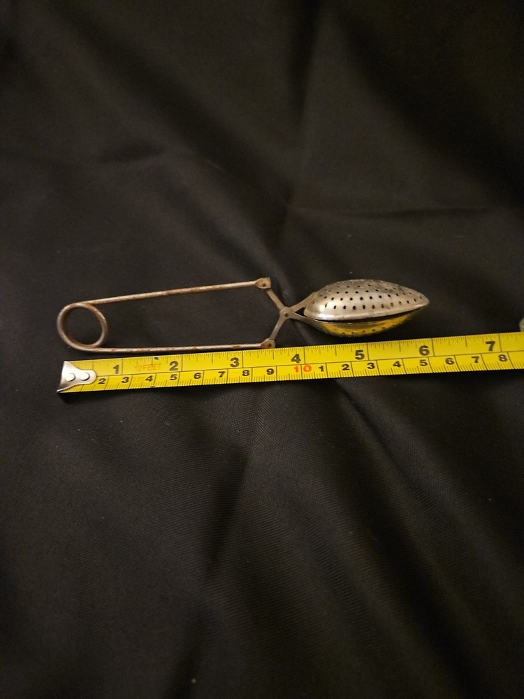 1950s Nickel Plated Tea Bag Strainer