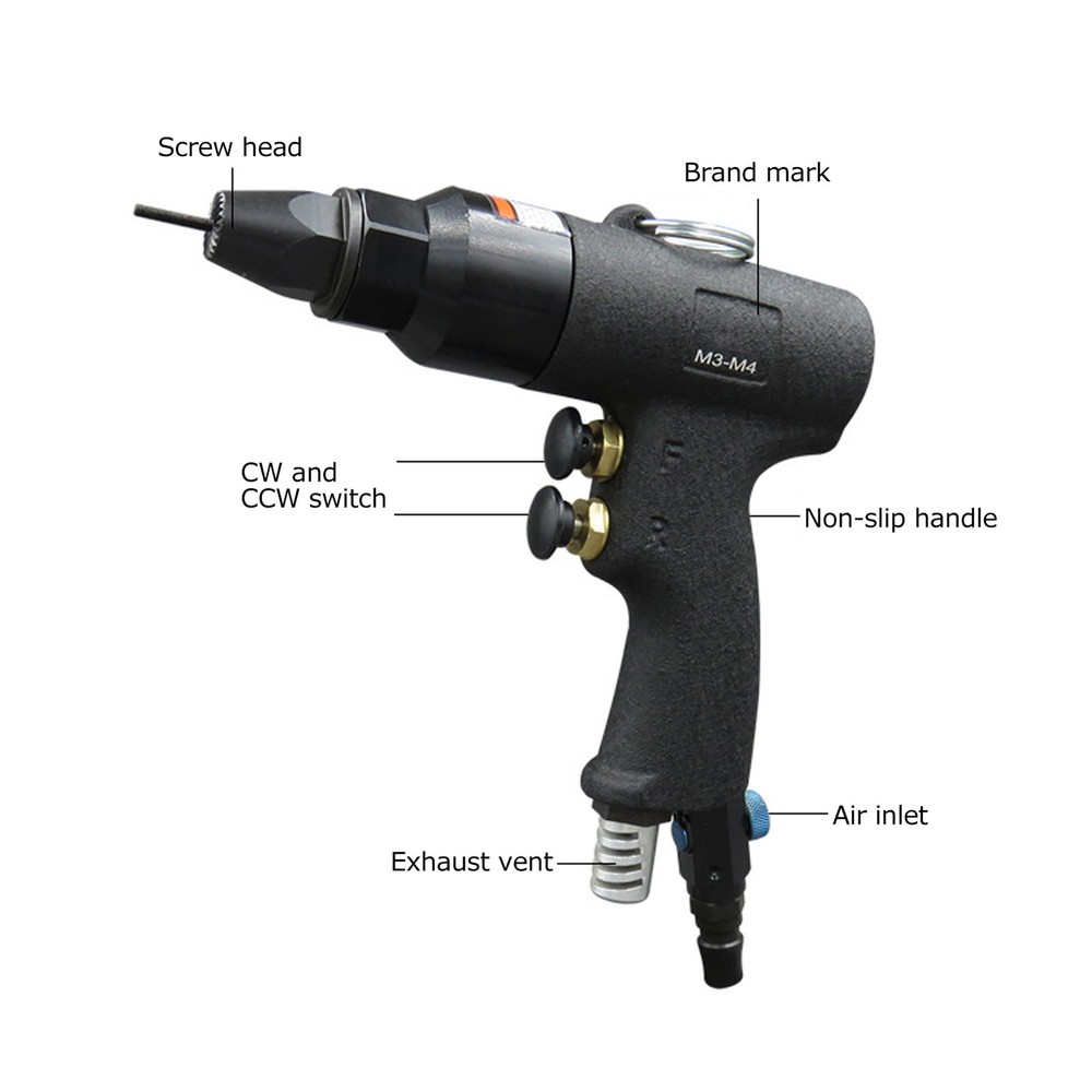 KOPO M3/M4 Pneumatic Riveter Pull Pliers Pulling Rivets Machine Tool