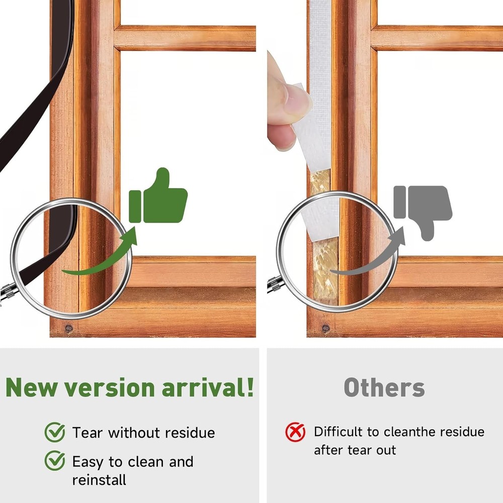 Window Screen Adjustable Magnetic Window Screen Replacement Max 39” x 59” DIY