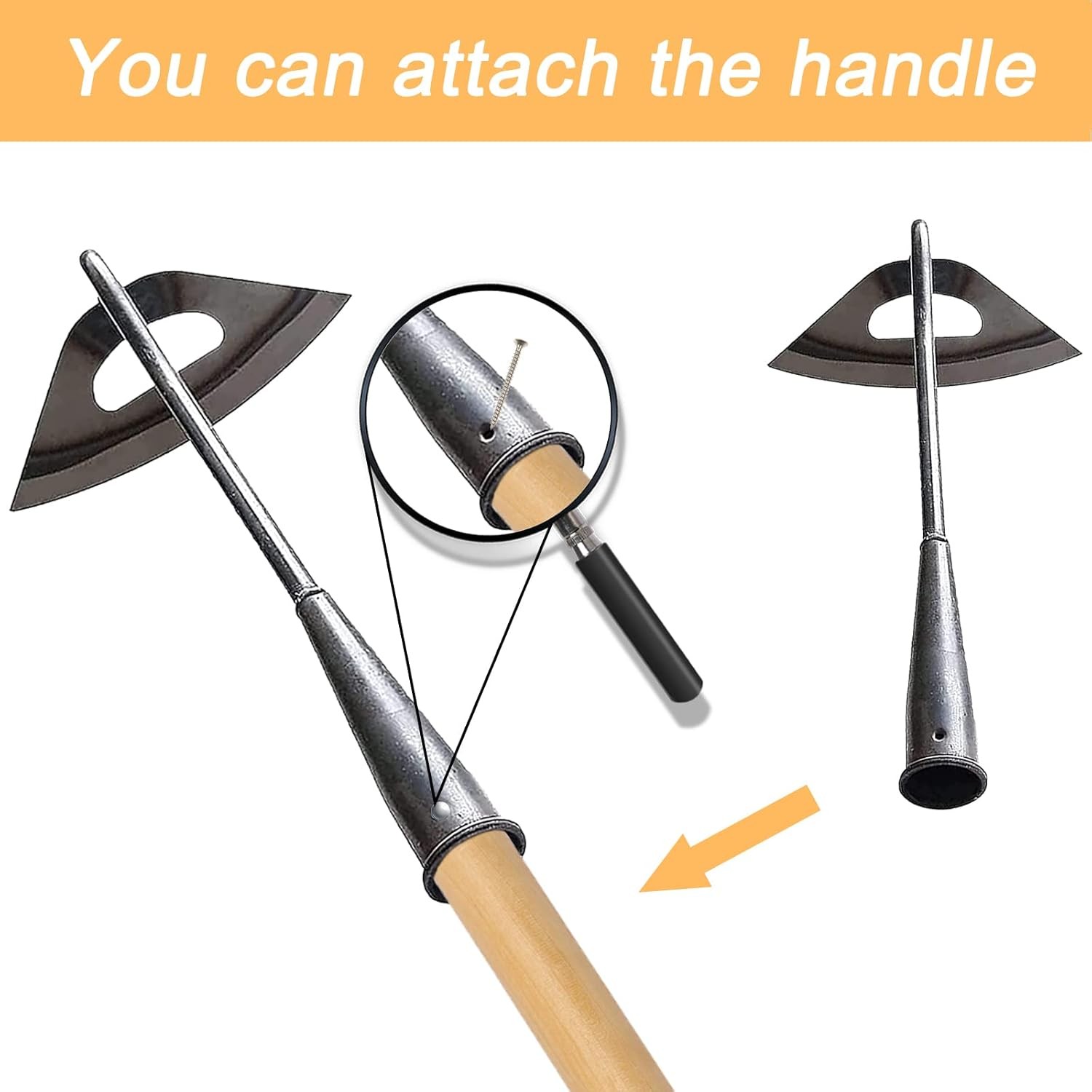 LOT-OF-2 Garden Hoe All-Steel Hardened Hollow Hoe Weeding, Garden Edger Weeder