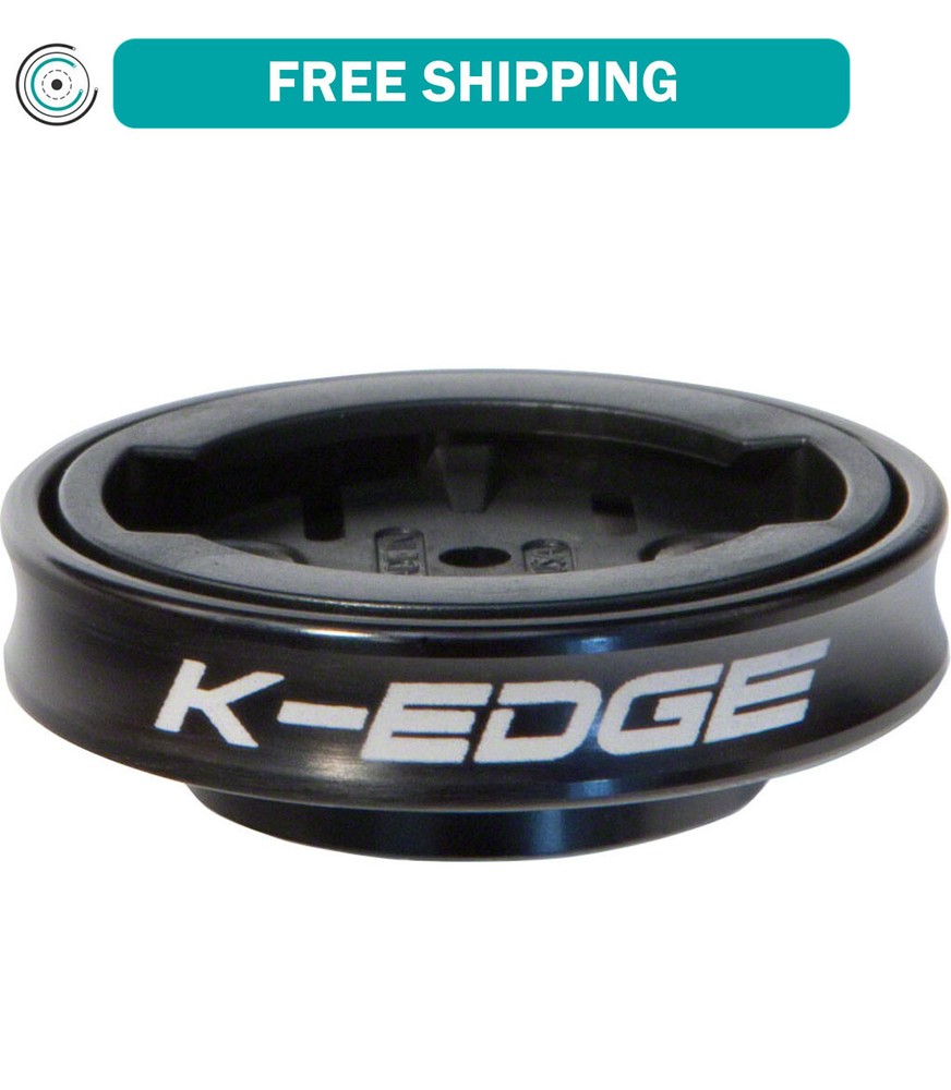 K-EDGE Gravity Cap Stem Mount for Garmin Quarter Turn Type Computers, Black