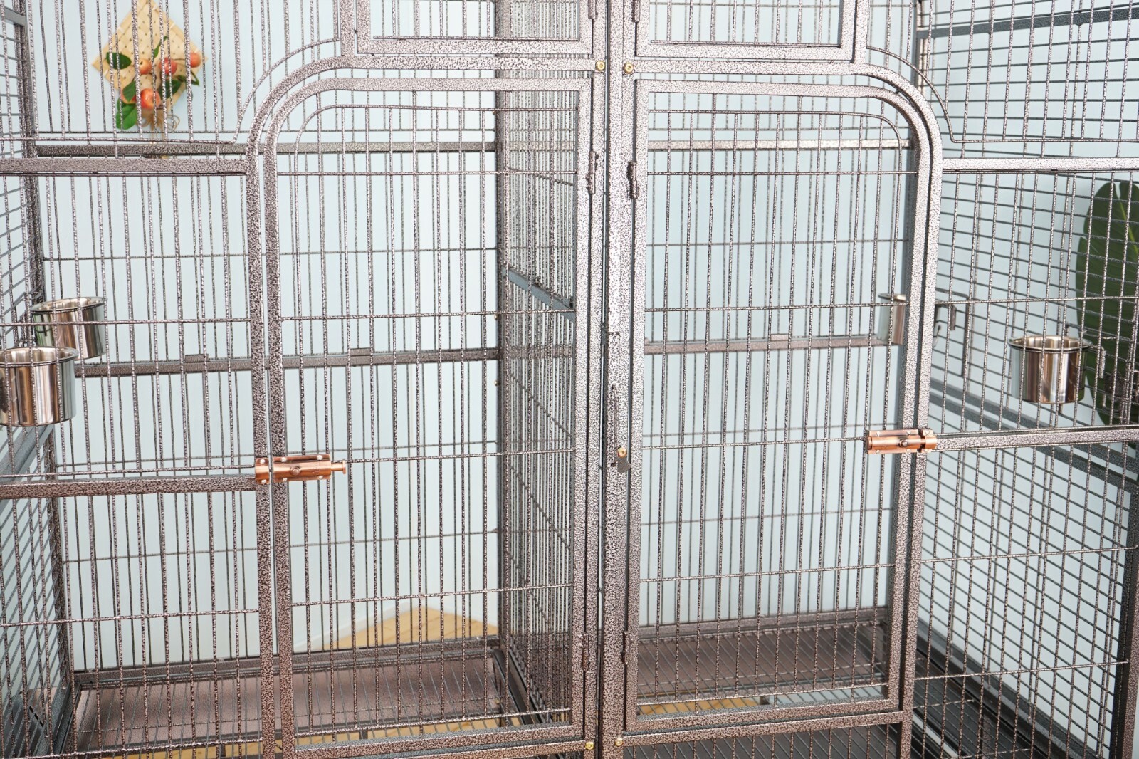 Double Bird Cage with center divider for Parrot Macaw Aviary W64xD32xH73 NEW