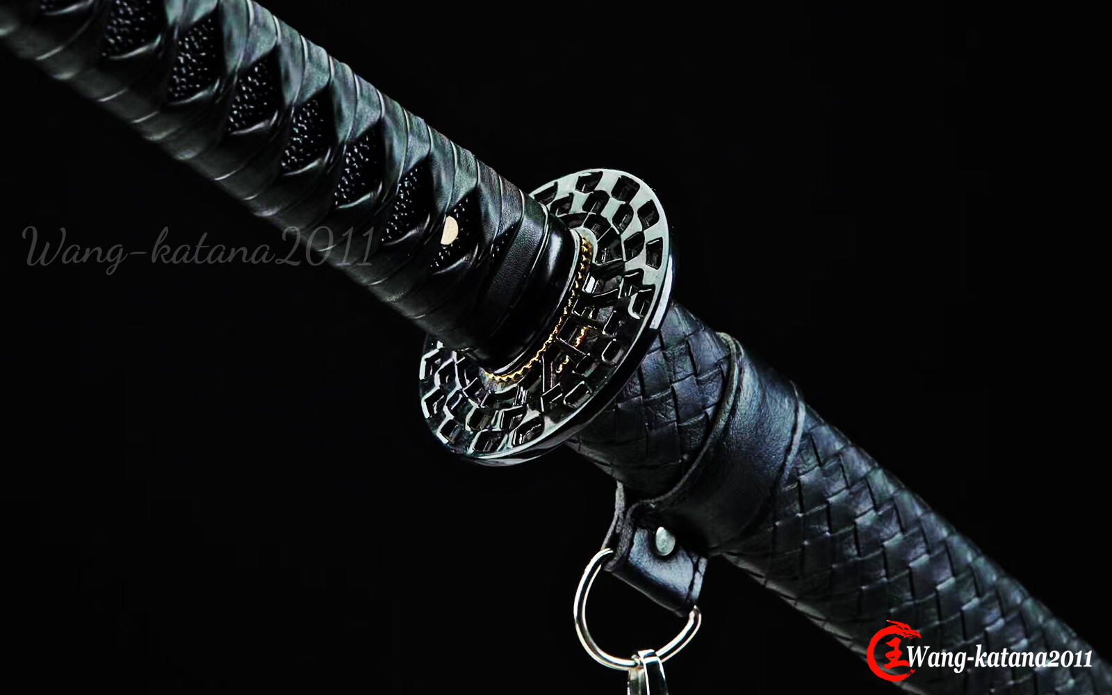 Wooden Katana Battle Training Practice Sword Kendo Iaido Outdoor Leather Bokken