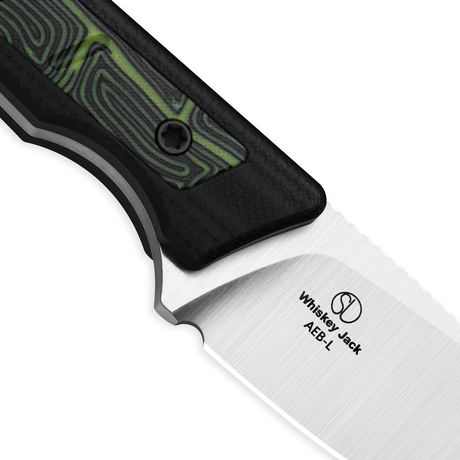 Kizer Whiskey Jack Fixed Knife AEB-L Blade G10 & Damascus G10 Handle With Sheath