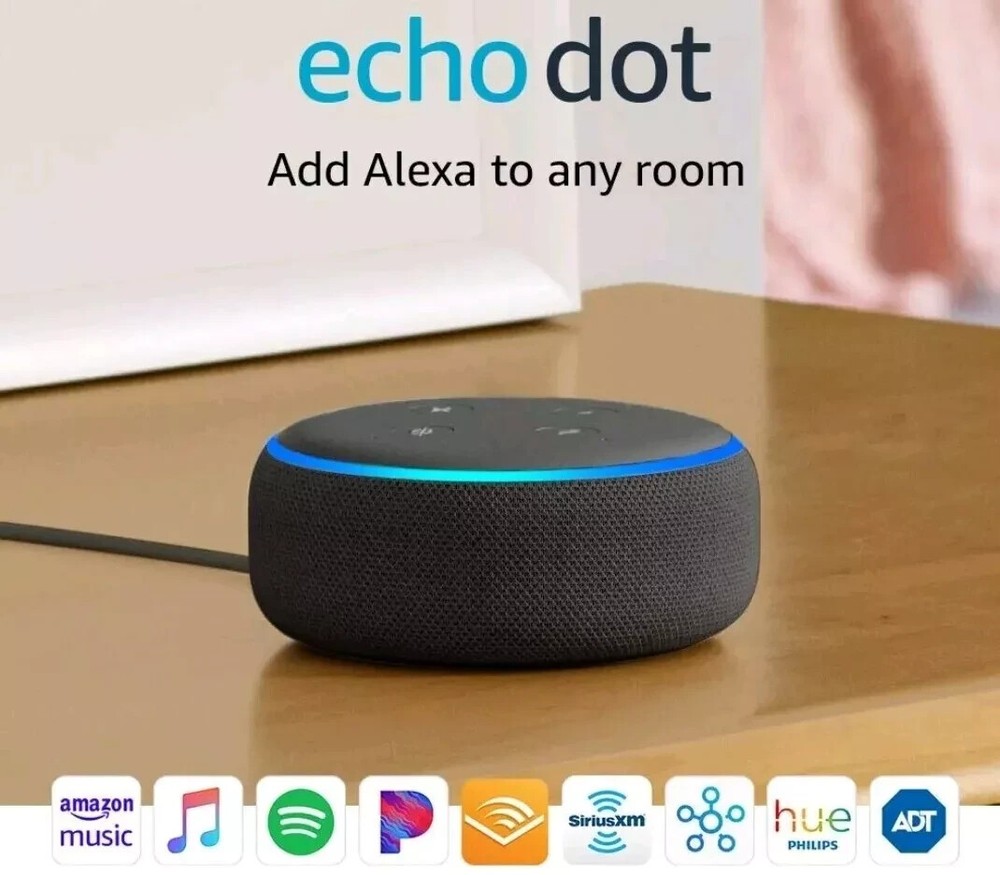 Echo Dot (3rd Gen) - Smart speaker with Alexa – Charcoal - Amazon Echo New