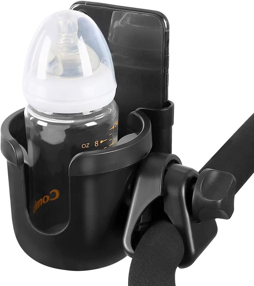 Compact Stroller Cup Holder with Phone Support - Versatile and Lightweight