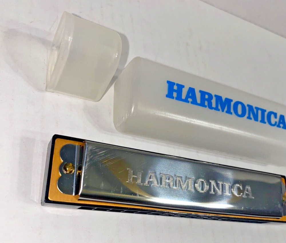 Unbranded Harmonica with Plastic Case