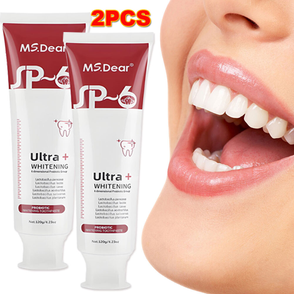 2x Sp-6 Probiotic Whitening Toothpaste Brightening Remove Bad Breath Toothpaste