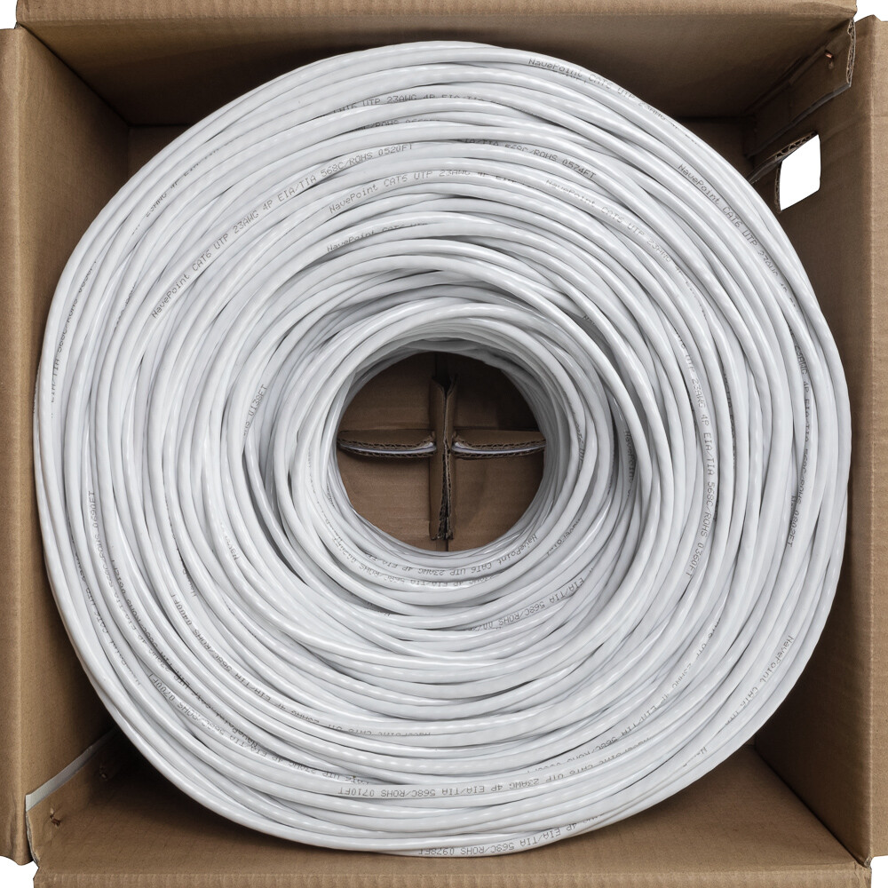 CAT6 1000FT White 1-pack