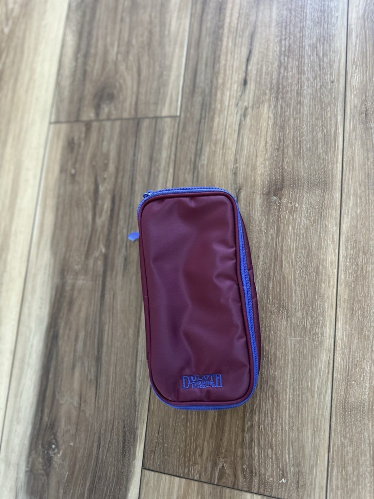 Duluth Trading co Burgundy Pencil Case