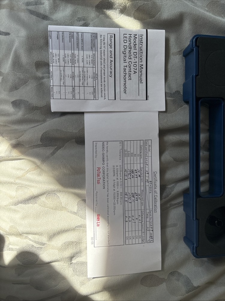 NIDEC Digital Tachometer DT-107A