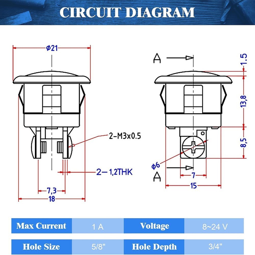 2 Pack Doorbell Button with Cool White Light for Simple Installation and Use