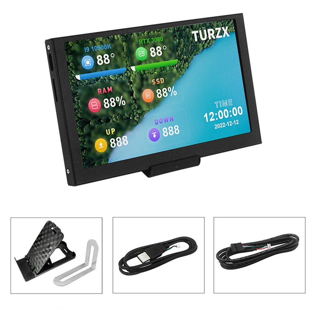 Black 5" IPS USB Computer Secondary Screen CPU GPU RAM HDD PC Data Monitor Panel