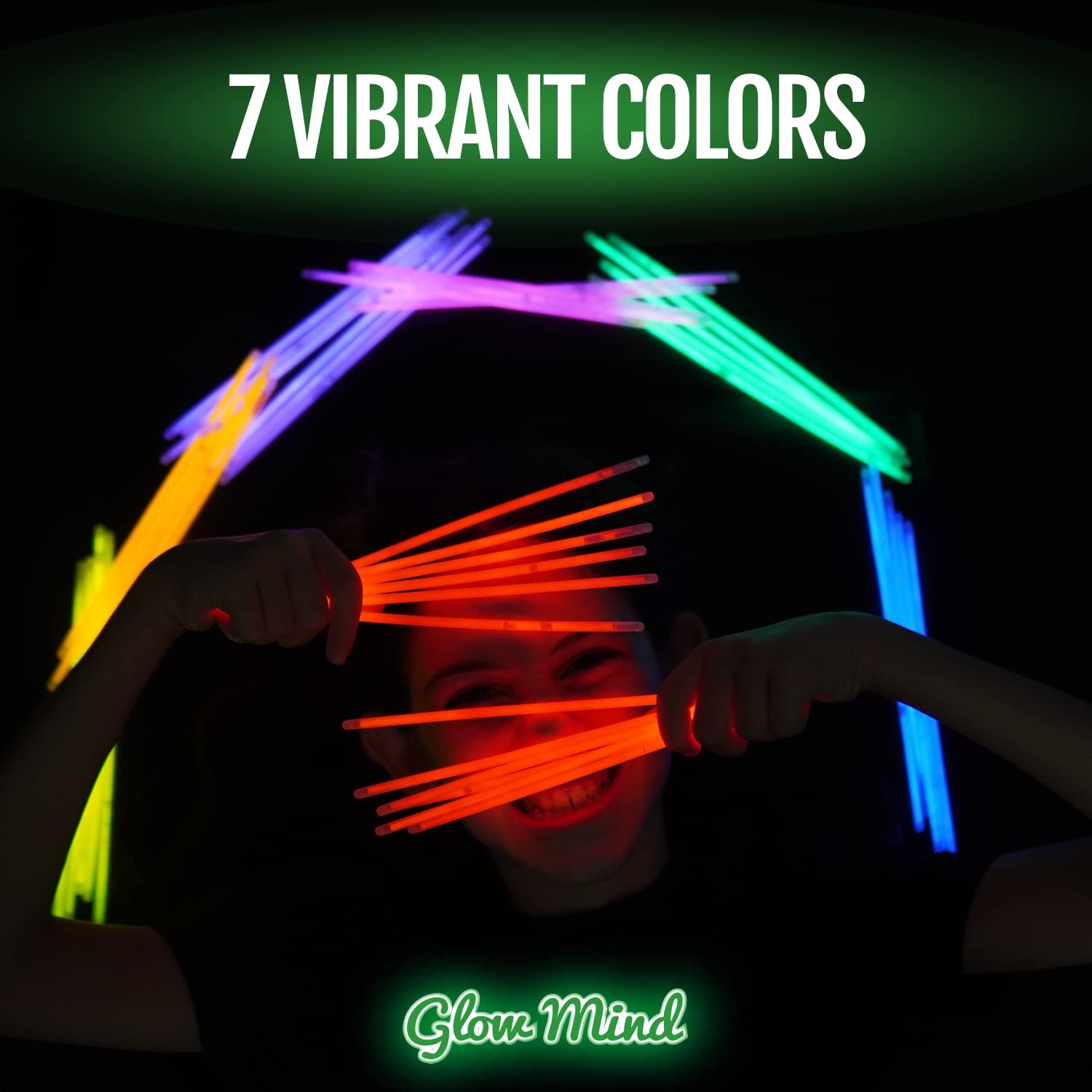 100 Ultra Bright Glow Sticks Bulk Party Pack - 100 Pack, Multi Color
