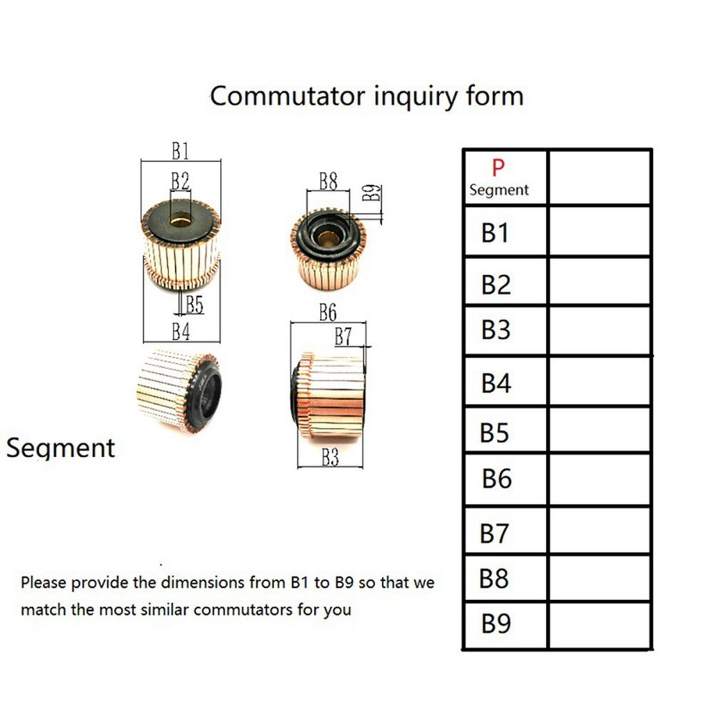 Copper Hook Type Electrical Motor Commutator Compatible with DC Motors